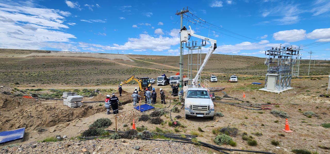 Trabajo en subestación eléctrica