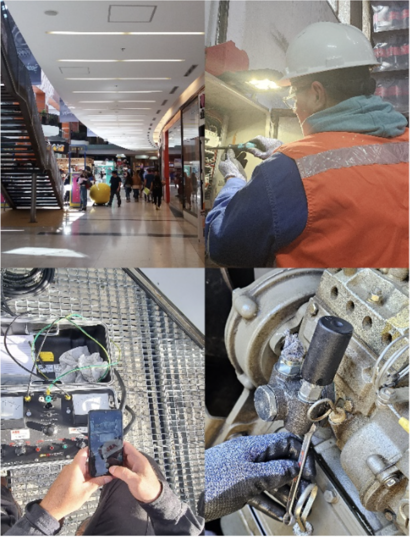Técnicos de Tecnoservis trabajando en diferentes proyectos
